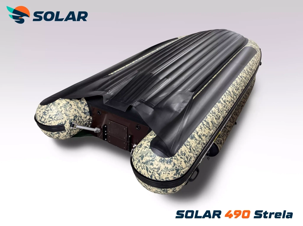 Лодка надувная моторная solar-490 strela jet tunnel с фальшбортом