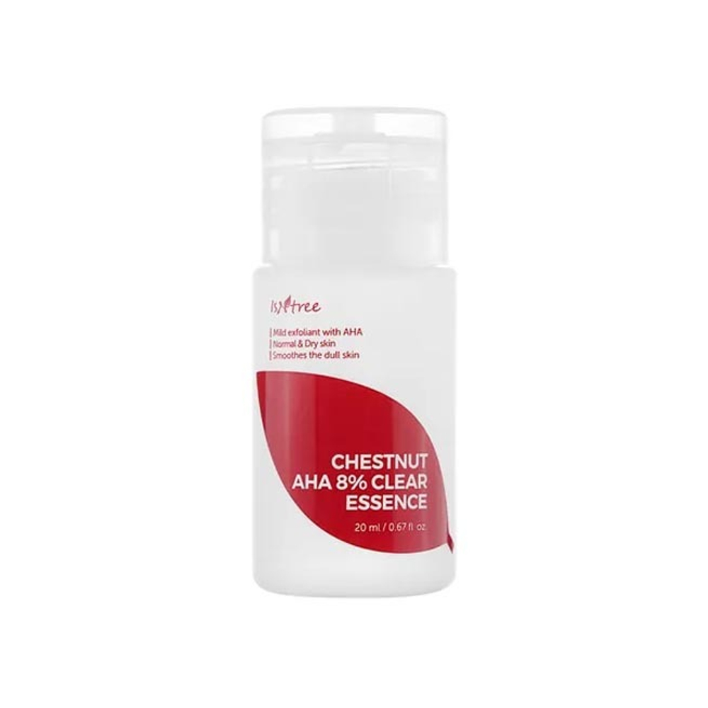 IsNtree Chestnut AHA 8% Clear Essence миниатюра обновляющей эссенции с АНА-кислотами