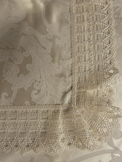 Скатерть 170х340 и 12 салфеток Gamba 9887СК Panna шампань