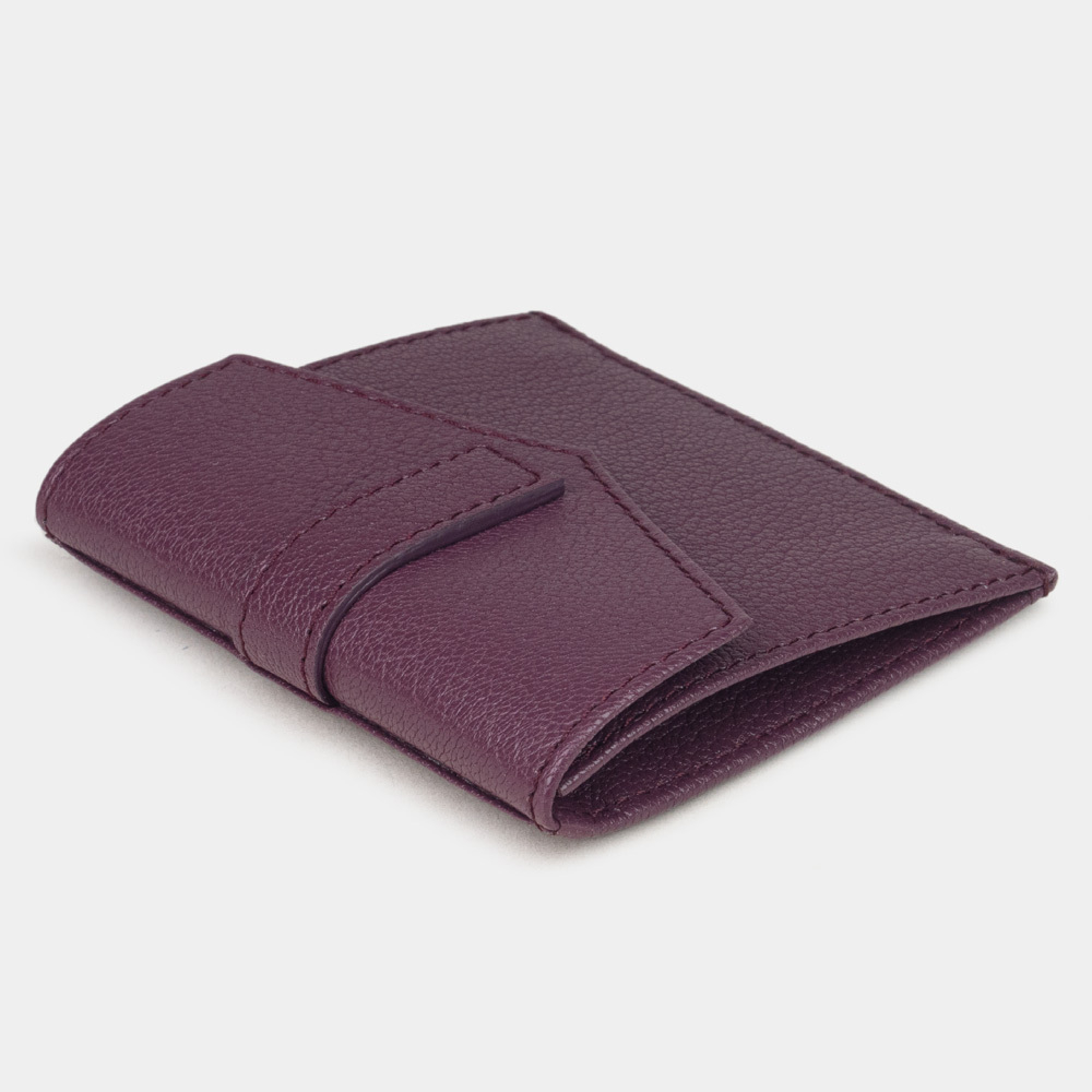 Кардхолдер-кошелек Perle из кожи козы, фиолетового цвета