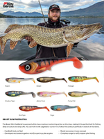 Приманка мягкая виброхвост Abu Garcia Beast Slim Paddle Tail, 210 мм, 4 шт, Firetiger