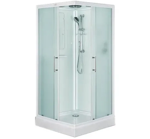 Душевая кабина Esbano (Эсбано) ES-L90CKR, с низким поддоном, с электрикой и LED освещением, 90х90х210