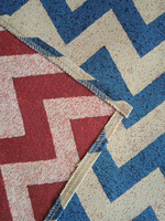 Покрывало гобеленовое Зигзаг синий 1,5 спальный (150х200)