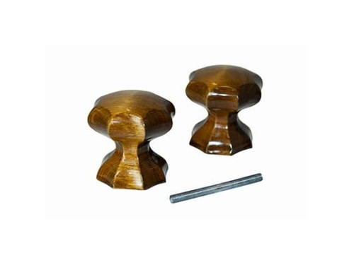 Ручка-кнопка граненая Орех (24шт/уп)