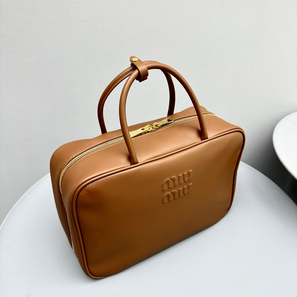 Miu Miu Leather Top Handle Bag 24 cm