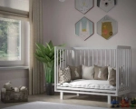 Кроватка для новорождённых Incanto PAPI NEW с продольным маятником (в т.ч. приставная) с автоспинкой цвет белый
