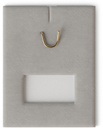 Вкладыш 08/наклонный/для подвески/крючок/окошко для бирки/прорезь для нитки