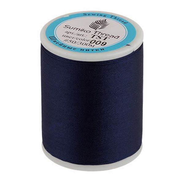 Нитки для трикотажных тканей SumikoThread 300 м, (328 ярд), 009 т.синий