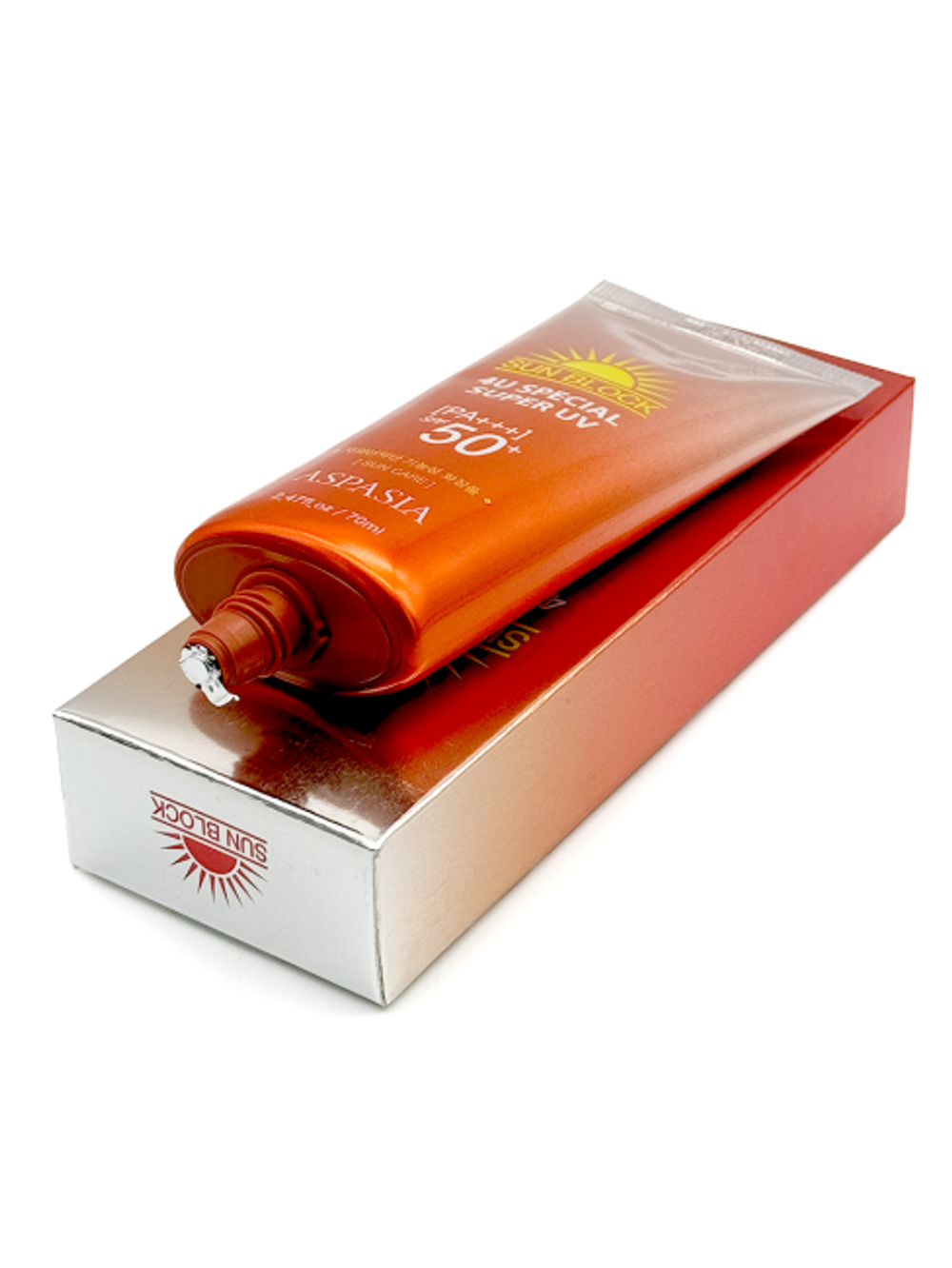 Aspasia 4U Sun Block UV Special Super SPF 50+/Pa+++ Крем для лица солнцезащитный специальный, 70 мл