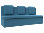 Диван кухонный прямой Маккон 3-х местный, Амур 10 голубой, Рогожка, 125869
