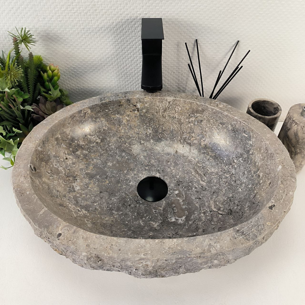 Раковина из мрамора Erozy Grey EM-64816 51*41*16 0188