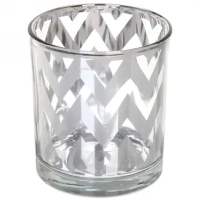 Подсвечник «Зиг-заг» 7*8см цвет серебро