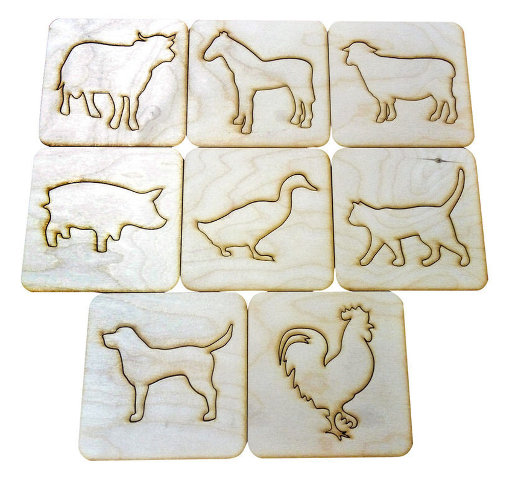 Трафареты в пенале для песочной терапии