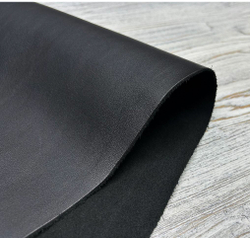 Крупный план кожи Наппа цв. Черный / Nappa Soft Nero, толщ. 1,4-1,6 мм,