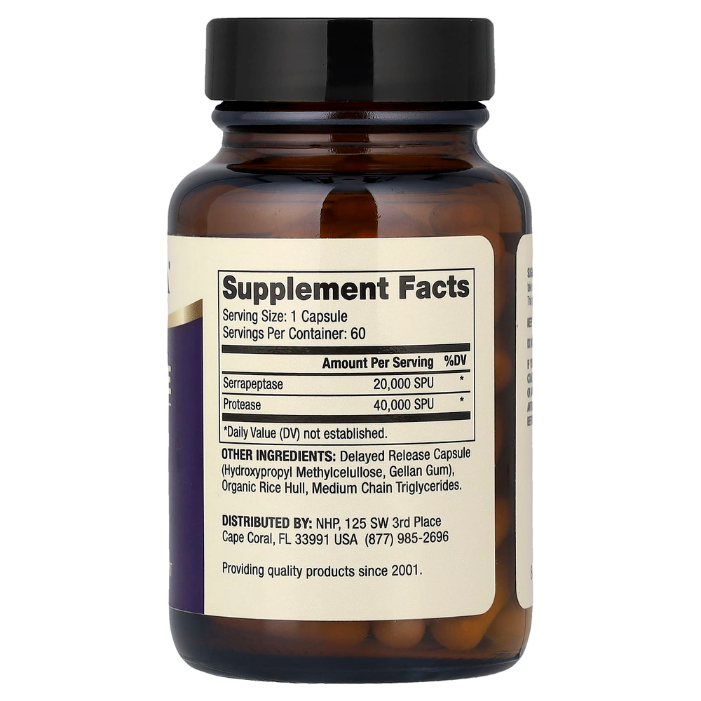 Dr. Mercola, Ферменты серрапептазы, 60 капсул