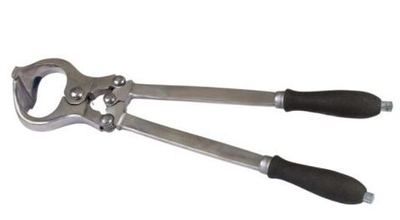 Щипцы для кастрации (Бурдиццо) быков бескровным способом, длина 47 см, ширина зажима 8 см, UKAL
