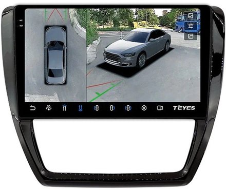 Магнитола Volkswagen Jetta 6 2011-2018 - Teyes CC3-2K-360 на Android 10, 2K QLED, 6Гб+128Гб, CarPlay, 4G SIM-слот, 4 камеры в комплекте