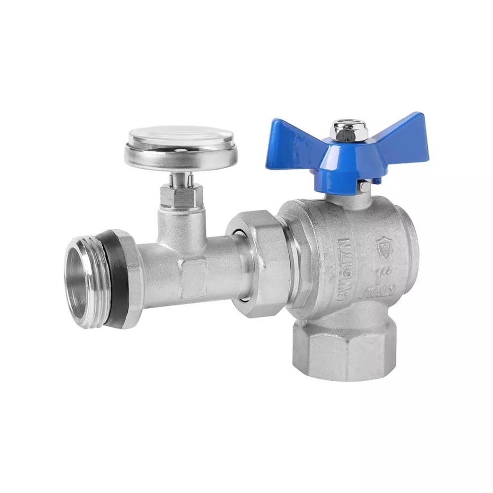 Комплект кранов д/коллек.групп угловой с терм. 1" VIEIR VR1105