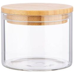 ЕМКОСТЬ ДЛЯ СЫПУЧИХ AGNESS "NATIVE" , 520 МЛ БОРОСИЛИКАТНОЕ СТЕКЛО 10*8,7 СМ