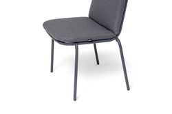 "Кастелло" стул из стали темно-серый (RAL7024) муар, ткань темно-серая 027