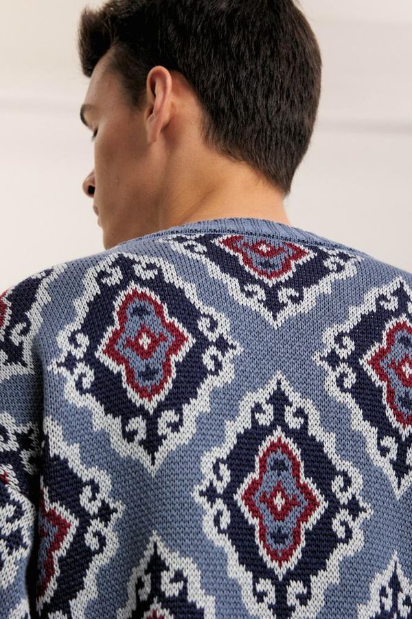 Свитер Джемпер Тюбетейка джинсовый - фото 2