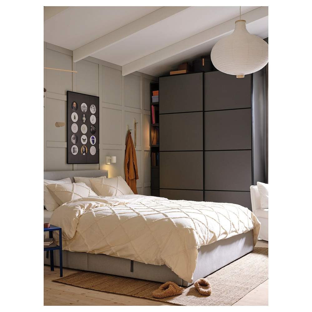 IKEA RISBYN  (ИКЕА РИСБЙН)  -  Абажур для подвесного светильника, луковицеобразный/белый, 57 см