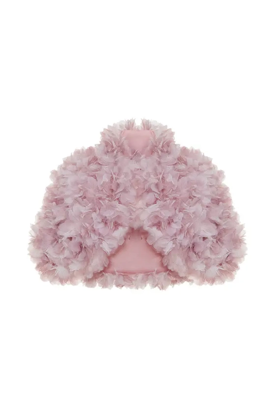 Укороченное болеро с цветочной отделкой