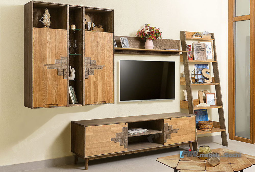 арт. 5049 ДУБ Тумба под ТВ "Irving Design" ШхВхГ: 1800х535х390