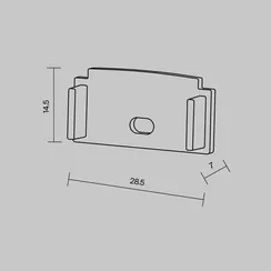 Комплект заглушек (для профиля ALM-6214SB-S-2M/ALM-6214TB-S-2M) 2 шт. ALM-6214-EC 642008 Led Strip 642008