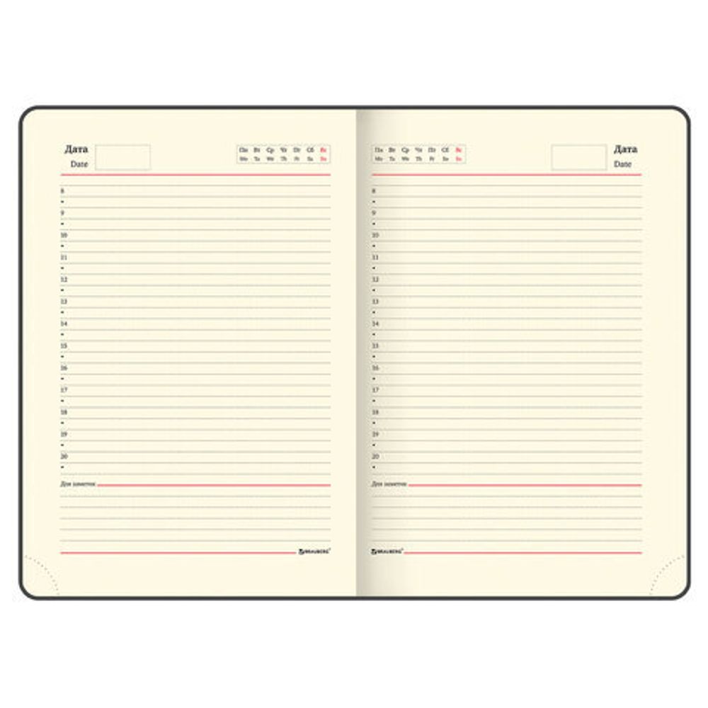 Ежедневник недатированный А5 138х213 мм BRAUBERG "Status", под кожу, 160 л., красный, 113364