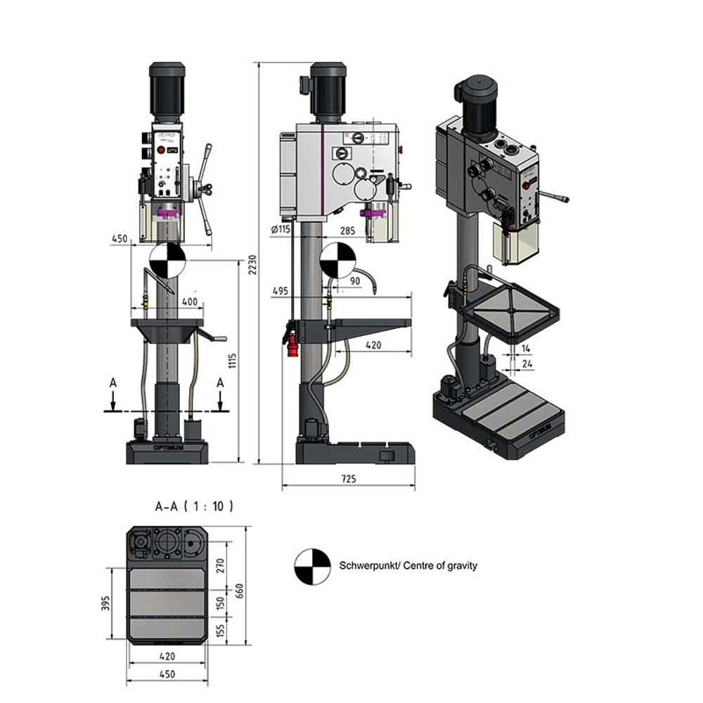 Вертикально-сверлильный станок Optimum OPTIdrill DH 32GS