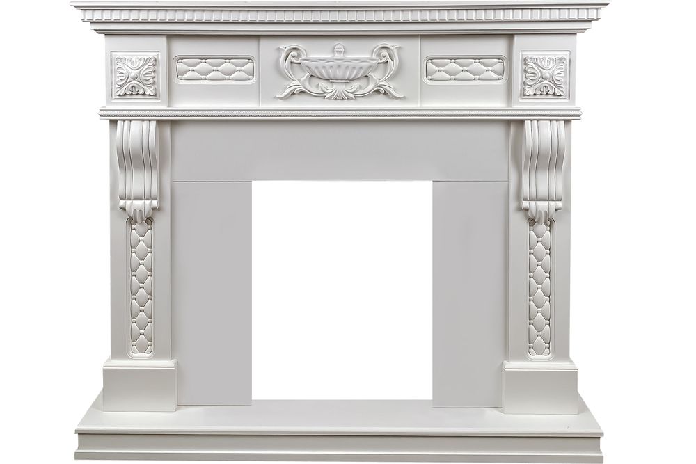 Портал Royal Flame Corsica - Матовый белый (Ширина 1100)