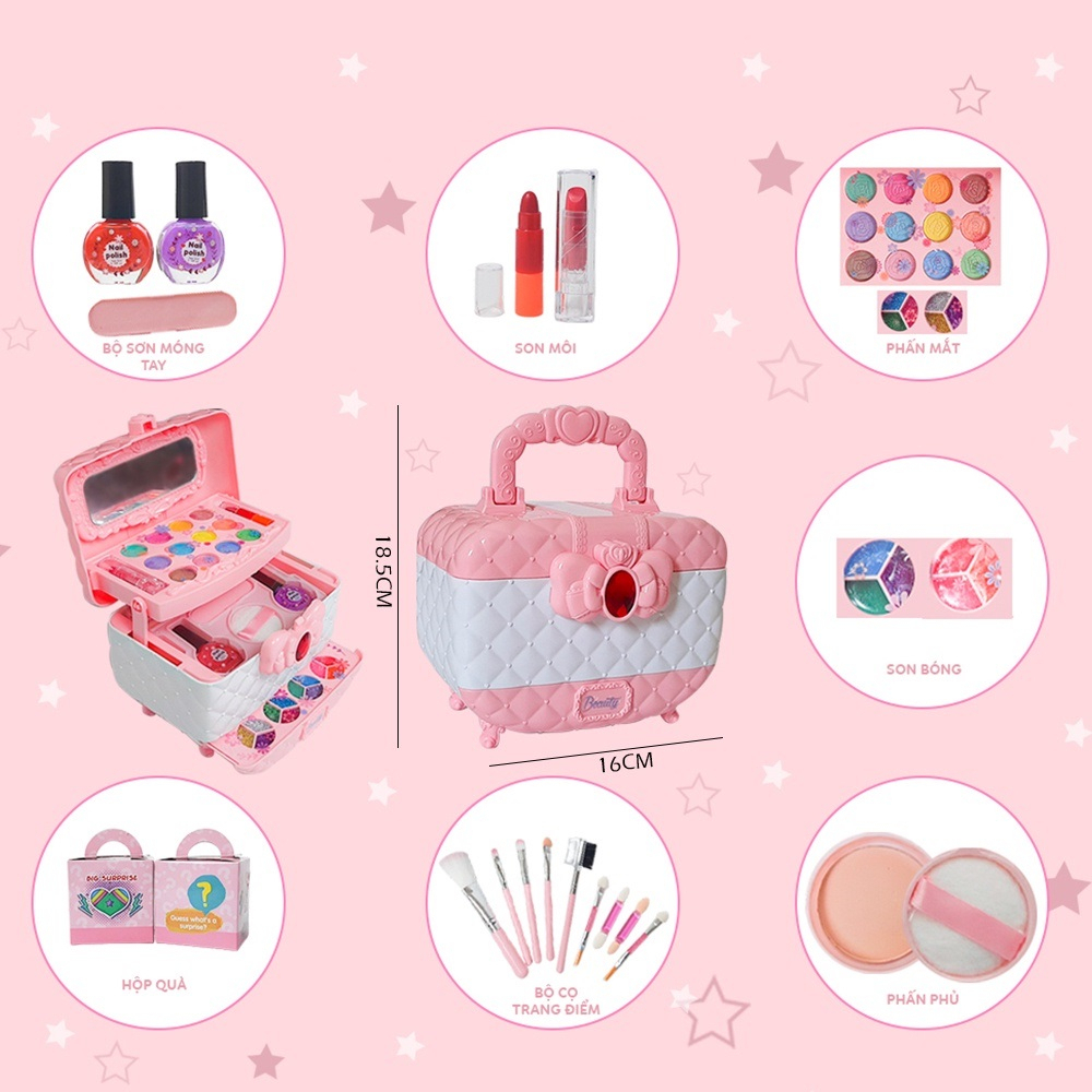 Косметичка, Набор детской косметики в чемодане 50в1, cosmetics "BeautiFul Dream Beauty"