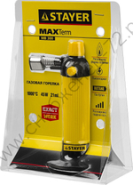 STAYER MaxTerm MB300 1200°С, Автономная газовая горелка с пьезоподжигом (55570)