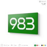 Номер на дверь 983, табличка на дверь для офиса, квартиры, кабинета, аудитории, склада, зеленая 120х70 мм, Айдентика Технолоджи