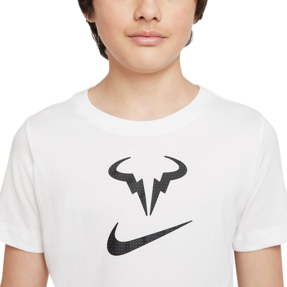 Футболка для мальчика теннисная Nike Court Dri-Fit Tee Rafa - white