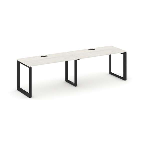 Style Project Рабочая станция односторонняя SN-59O.ORS-022 Дуб Наварра/Металл Черный/Черный Заглушка