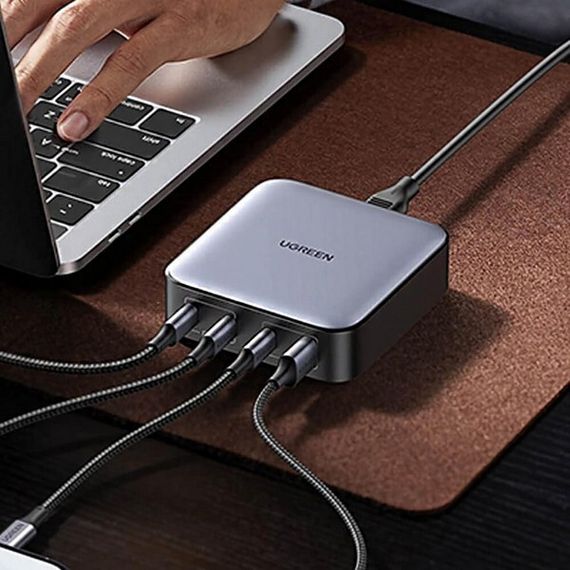 Сетевое зарядное устройство Ugreen Nexode CD328 1хUSB-A + 3хUSB-C 100W Desktop Fast Charger (90928) серый