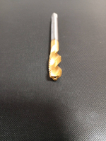 Метчик машинно-ручной М12х1.0 DIN 376 HSSE для глухих отверстий с винтовой канавкой с покрытием TiN