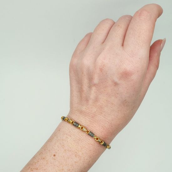 Браслет литой Византийский орнамент. 4 мм