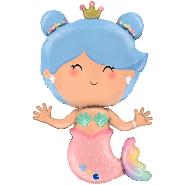 G Шар фигура Русалка в короне 84см(БГ-)