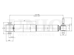 Амортизатор газовый задней подвески UNIO SAB-10558