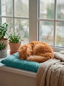 Подушка на скамью, подоконник, обувницу 80х40 см