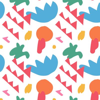 Бесшовный принт современный тропический