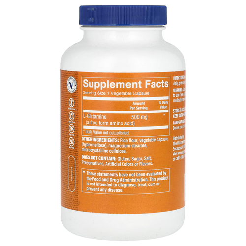 The Vitamin Shoppe, L-глютамин, 500 мг, 300 растительных капсул