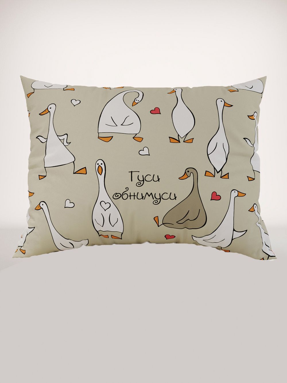 Постельное белье бязь Сказка "Гуси-обнимуси" 1,5-сп Наволочка 50х70 см 1 шт Простынь 150x215 смПододеяльник 145x215 см