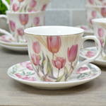 Чайный набор 12 предметов 220мл "Тюльпаны" в круглой коробке (00110609)