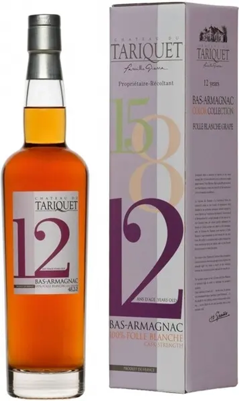 Арманьяк Chateau du Tariquet, Folle Blanche, 12 years, Bas-Armagnac, 0.7 л