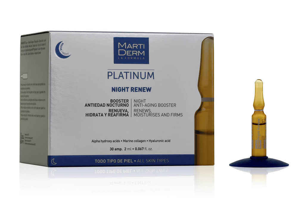 Martiderm Night Renew - это мягкий пилинг с 10% AHA, который удаляет омертвевшие клетки кожи и повышает клеточный оборот, чтобы сделать кожу молодой и сияющей, а также улучшить текстуру кожи.