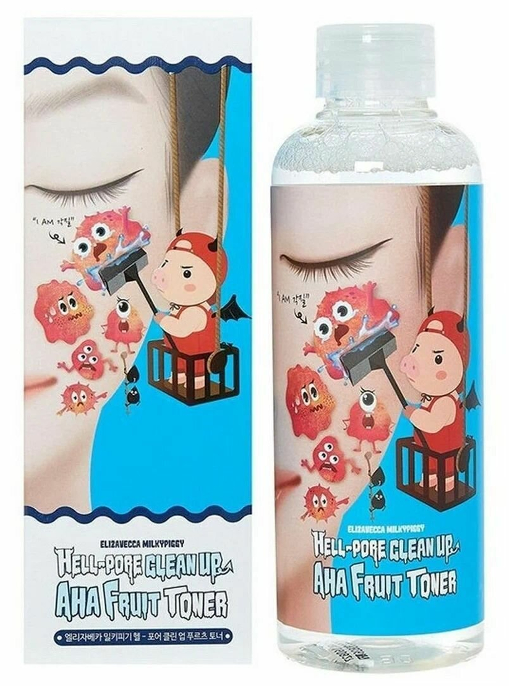 Тоник-пилинг с фруктовыми кислотами Elizavecca Hell-Pore Clean Up Aha Fruit Toner